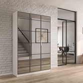 Ashworth Alpine White 3 Door Mirrored Hall Cupboard W136cm - Pendle Village Furniture